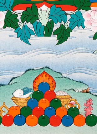 Bodhisattva Manjushri Thangka | Traditionally Hand Painted Buddhist Art