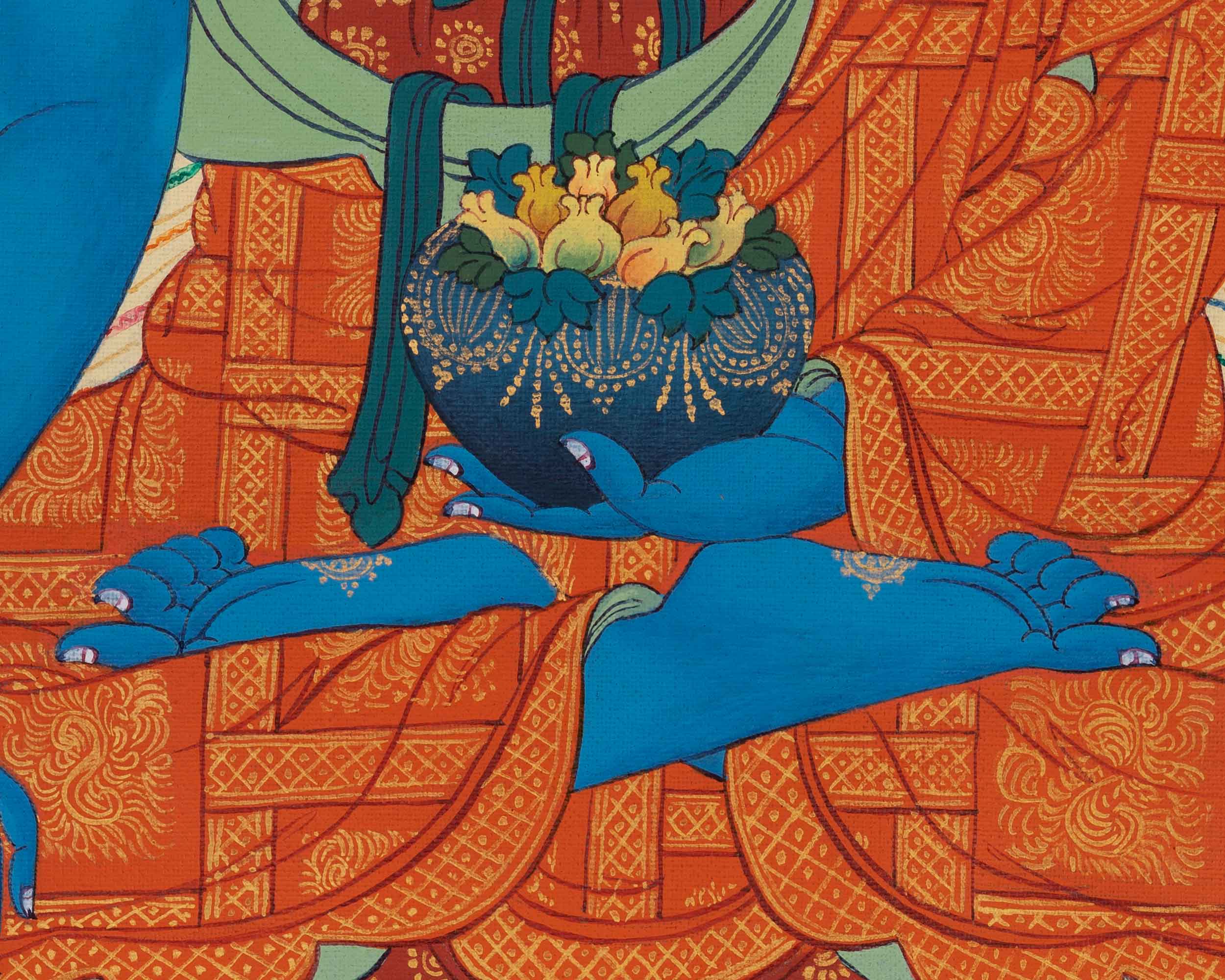 Buddha Medicine Thangka For Meditation & Healing | Traditonal Bhaisajyaguru, Healing Buddha Art