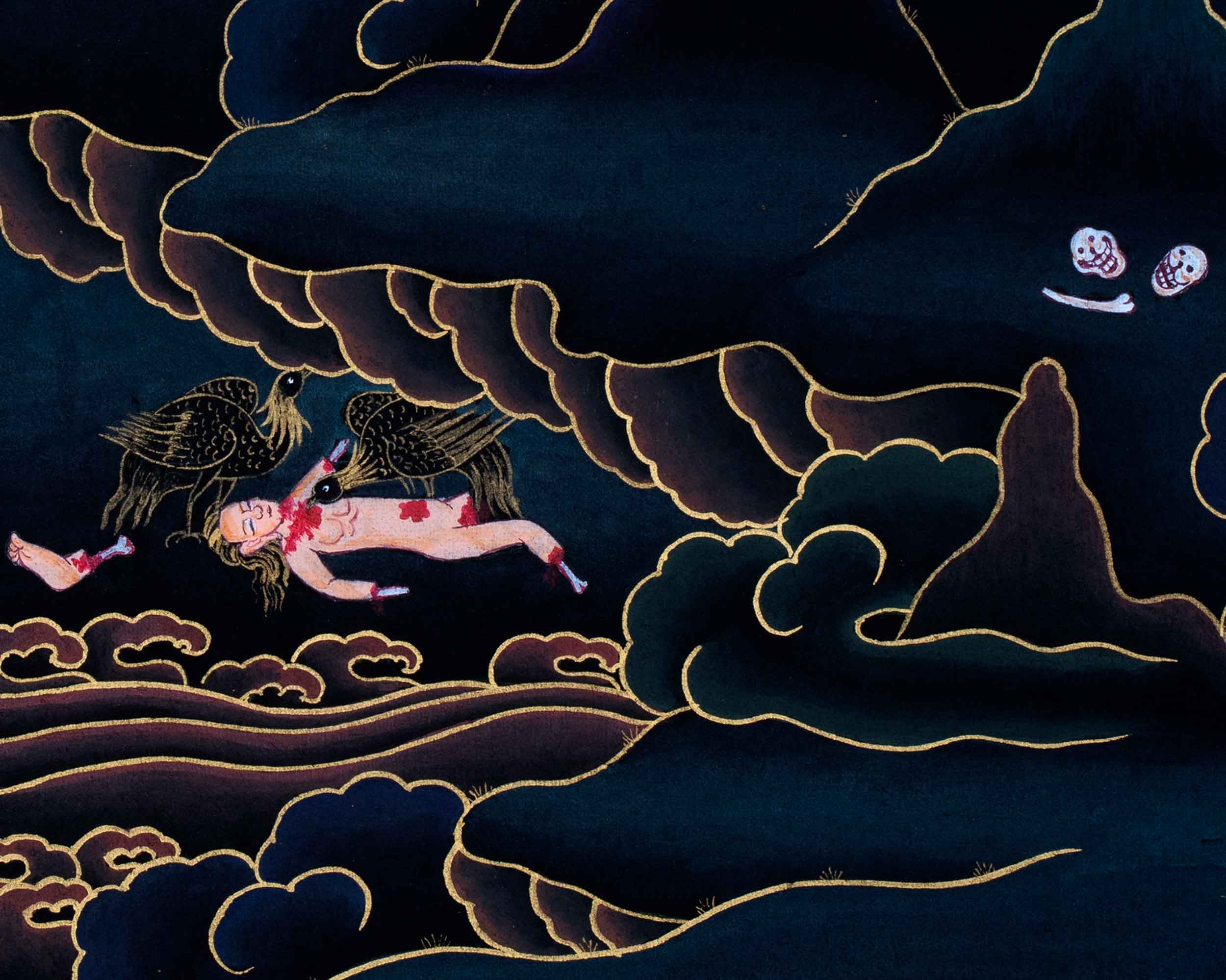 Bernagchen Mahakala Thangka | Traditionally Hand Painted Art