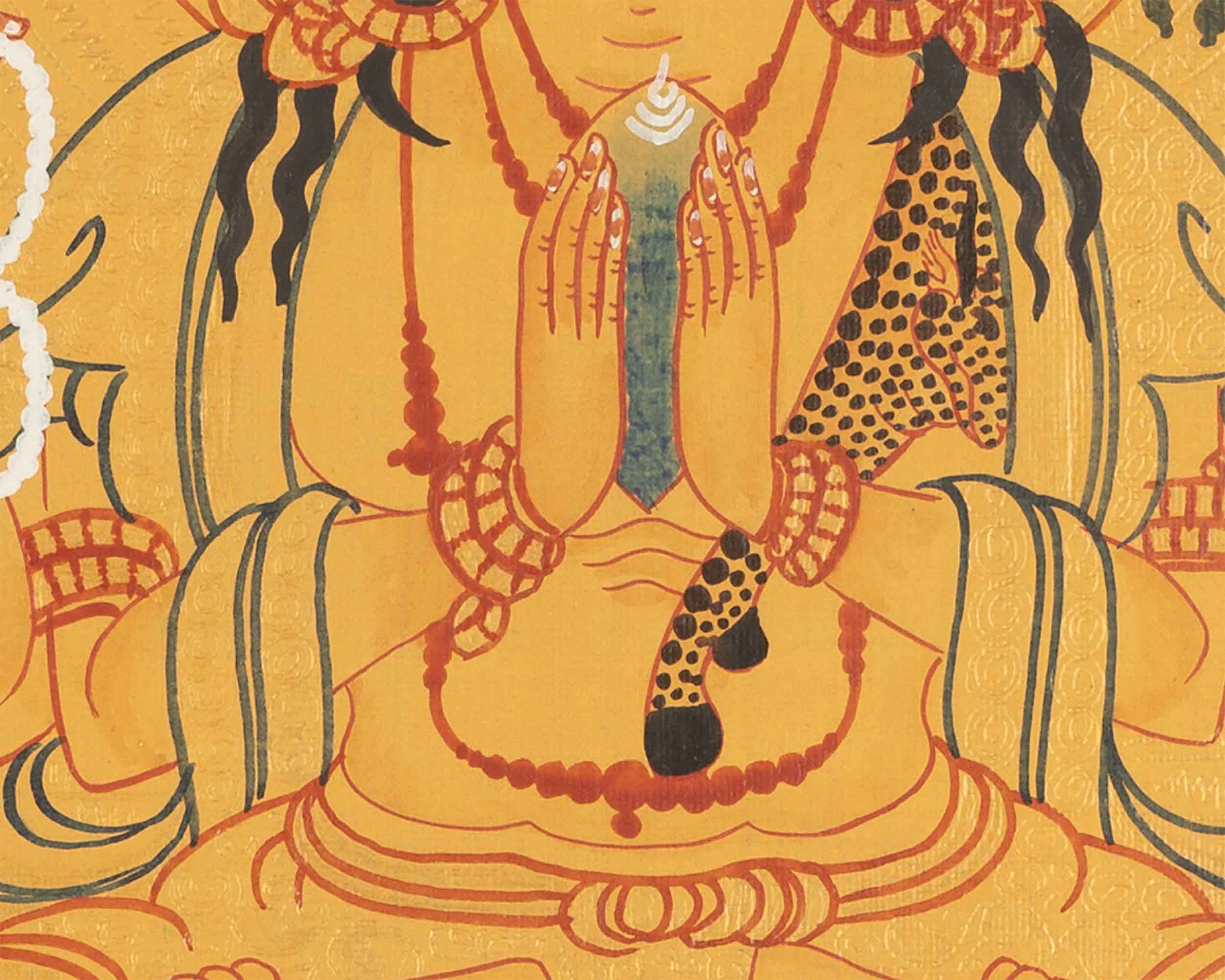 Bodhisattva Avalokiteshvara Chengrezig |  Tibetan Buddhist Thangka