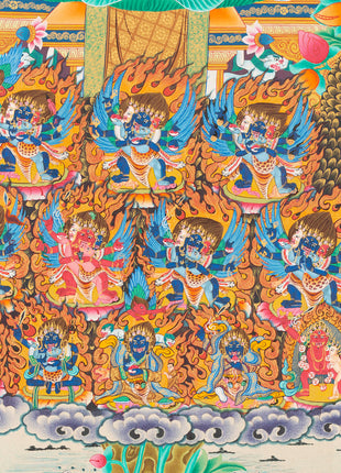 Rinpoche Refuge Tree Thangka | Hand Painted Buddhist Artwork