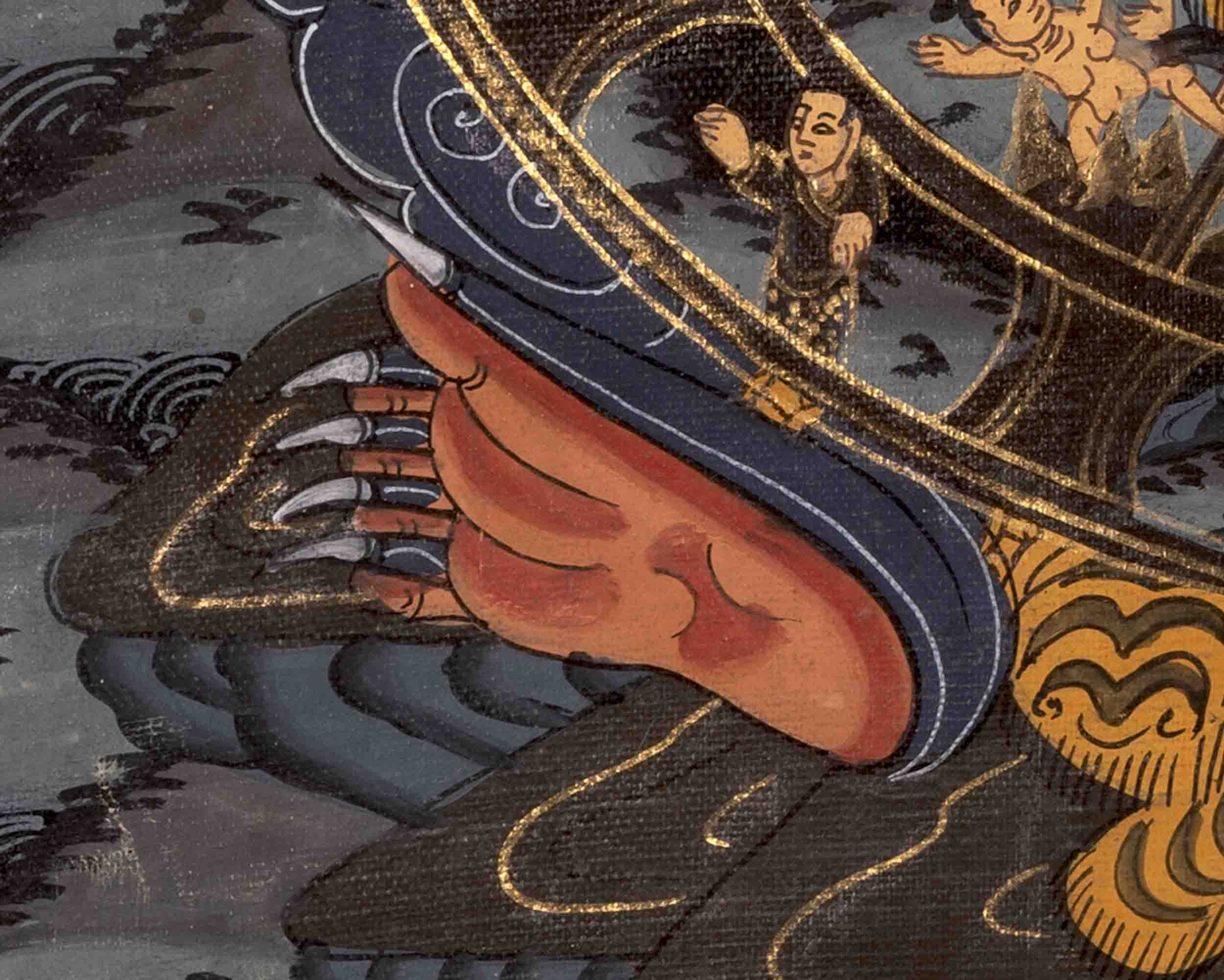 Religious Bhavachakra Thangka | Traditional Artwork | Wall Decors