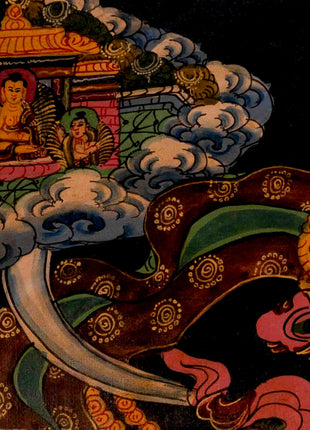 Tibetan Oil Varnished Wheel Of Life | Traditional Thangka