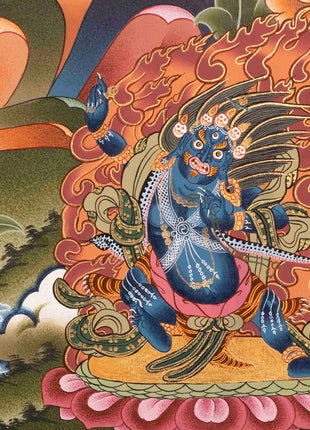 Avalokiteshvara Chengrezig | Wall Hanging Yoga Canvas Thangka