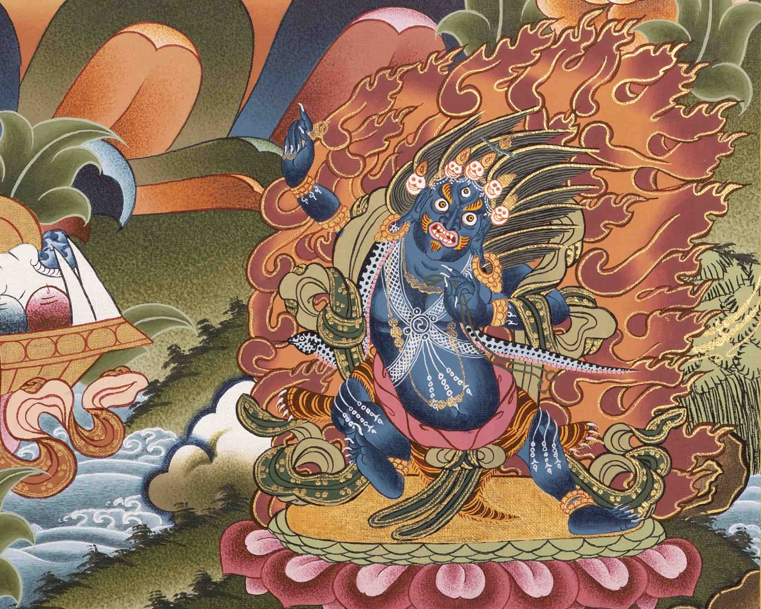 Avalokiteshvara Chengrezig | Wall Hanging Yoga Canvas Thangka