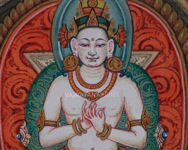 5 Buddhas Giclee Print For Meditation and Mindfuless | Punccha Buddha Canvas Art For Wall Decor
