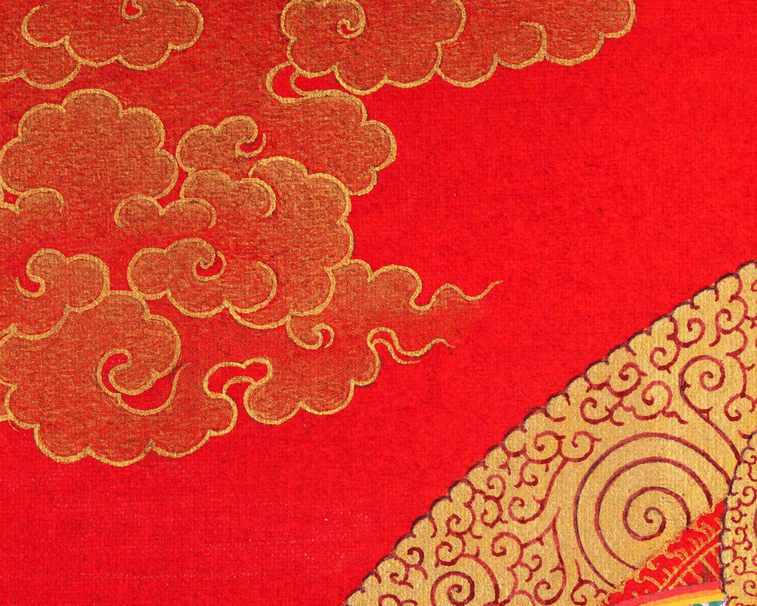 Himalayan Tibetan Thangka For 1000 Arm Chenrezig Sadhana Practice | Traditional Tibetan Bodhisattva Art