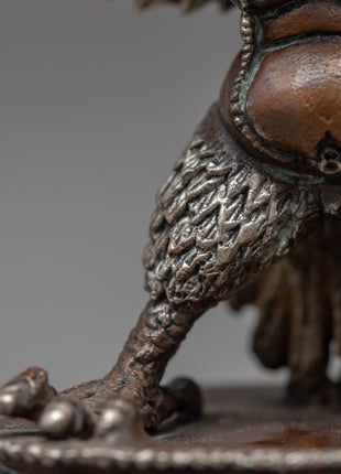 Copper Garuda Statue | FInely Carved Ritual Item