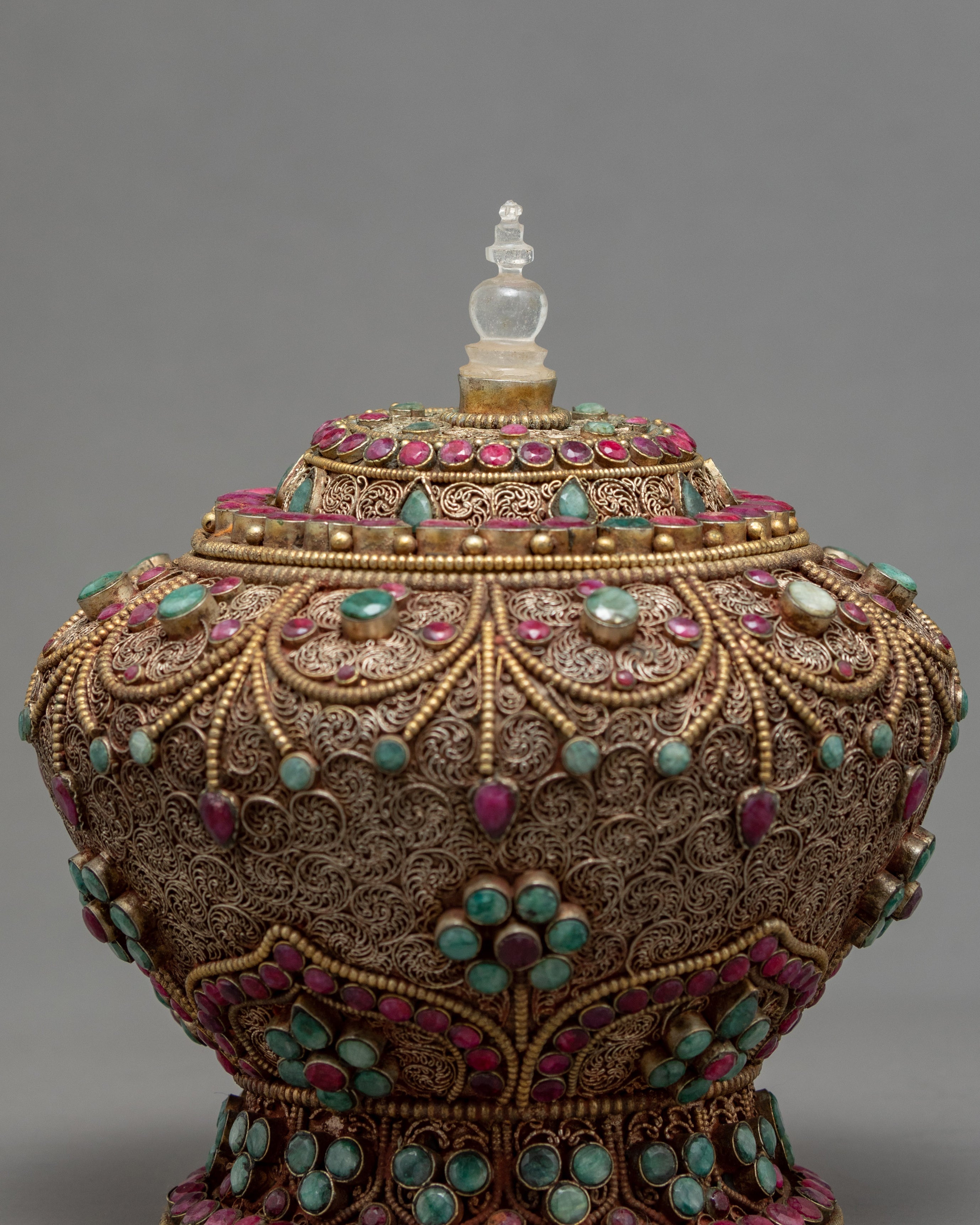 Traditional Rice Offering Bowl | Tibetan Golpa Pot