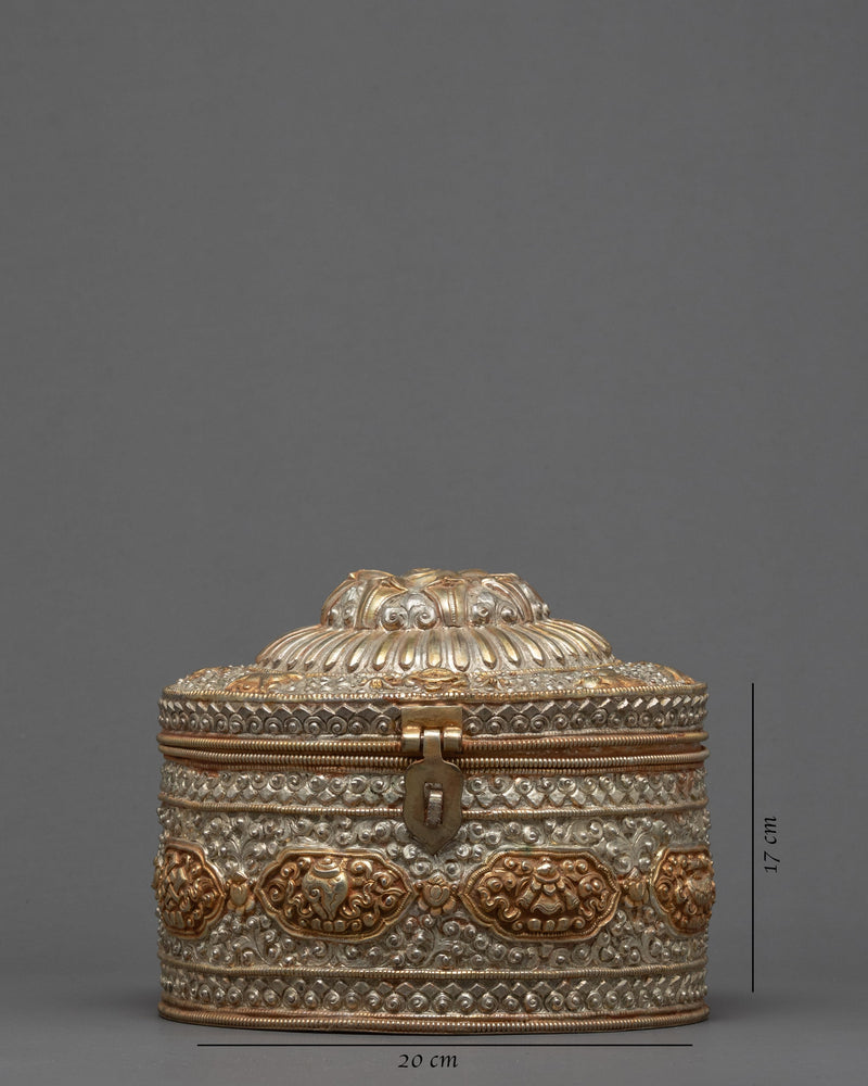 Round Jewellery Box | Small Trinket Box | Oriental Home Decorations