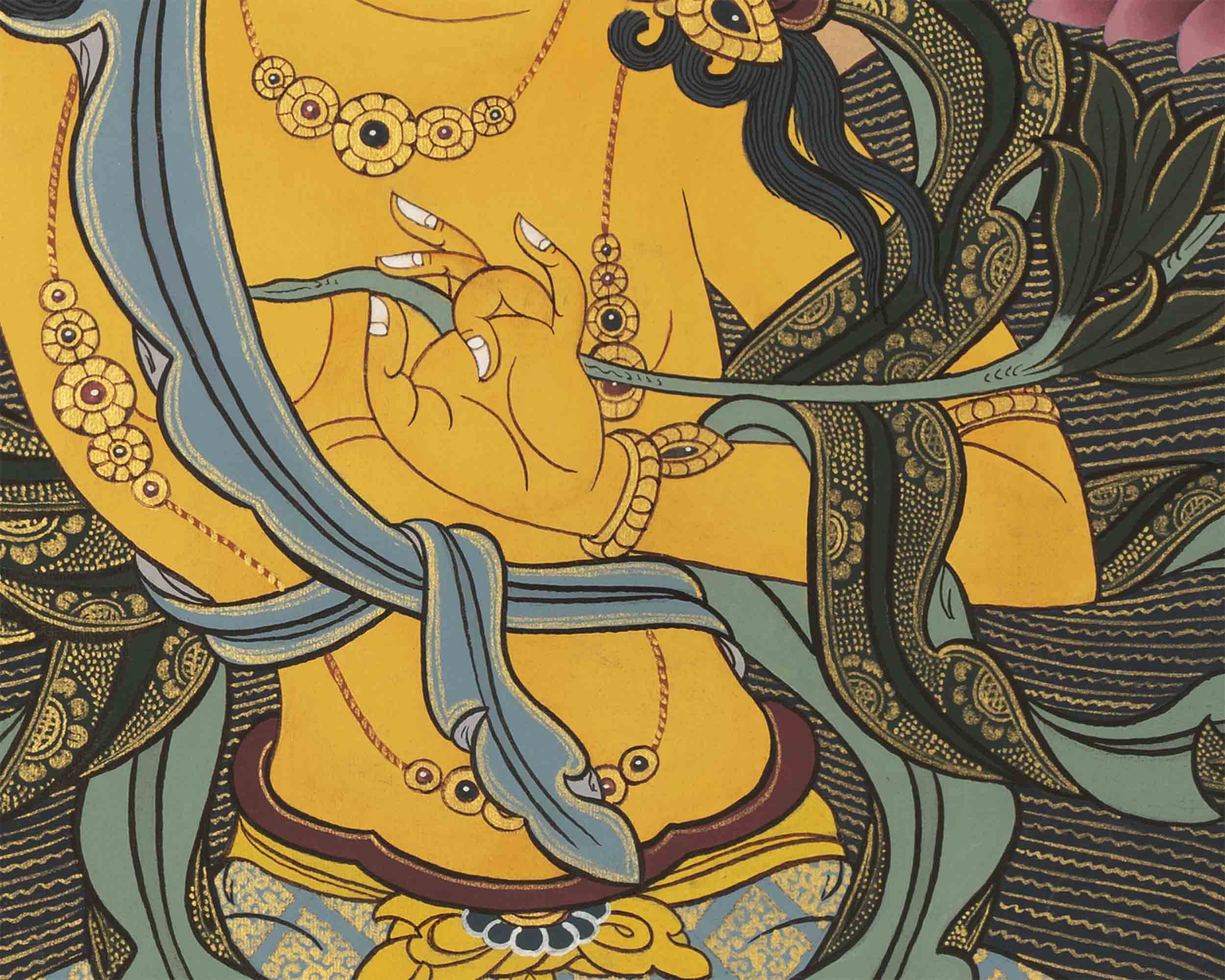 Manjushri Buddha Thangka | Tibetan Buddhist Bodhisattva