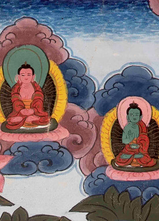 Rare Green Tara Thangka  | Vintage Tibetan Wall Decor
