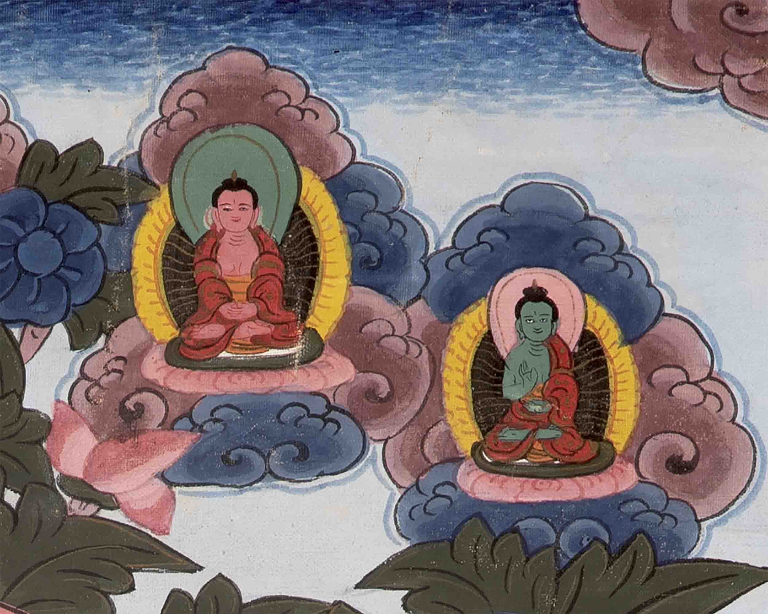 Rare Green Tara Thangka  | Vintage Tibetan Wall Decor