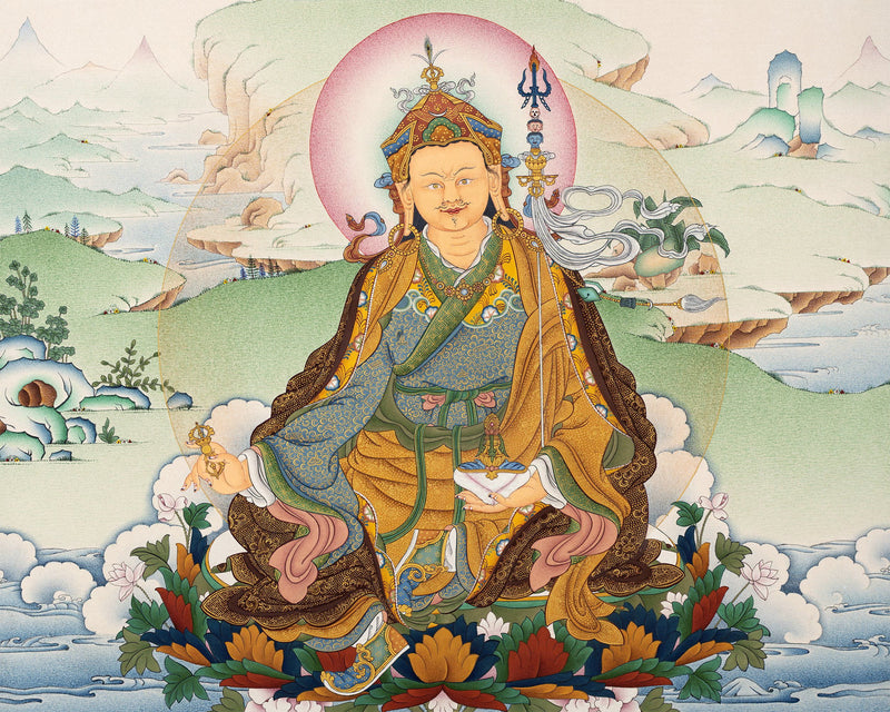 Guru Rinpoche | Padmasambhava Thangka | Hand Painted Tibetan Painting