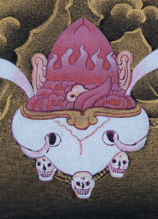 Traditional Art Of Buddhist Dakini Palden Lhamo Empowerment | Tibetan Glorious Goddess Mahakali Thangka