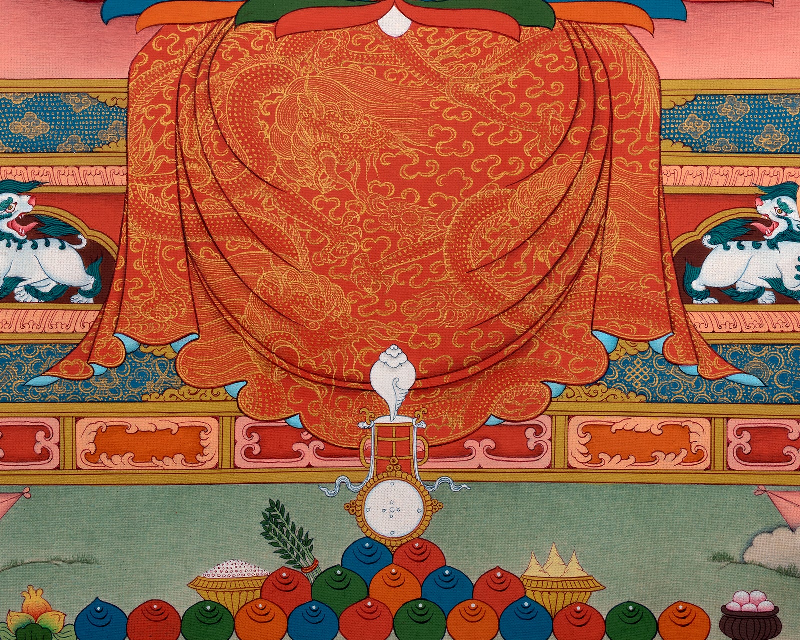 Buddha Thangka | Shakyamuni With Two Disciples | Himalayan Tibetan Art