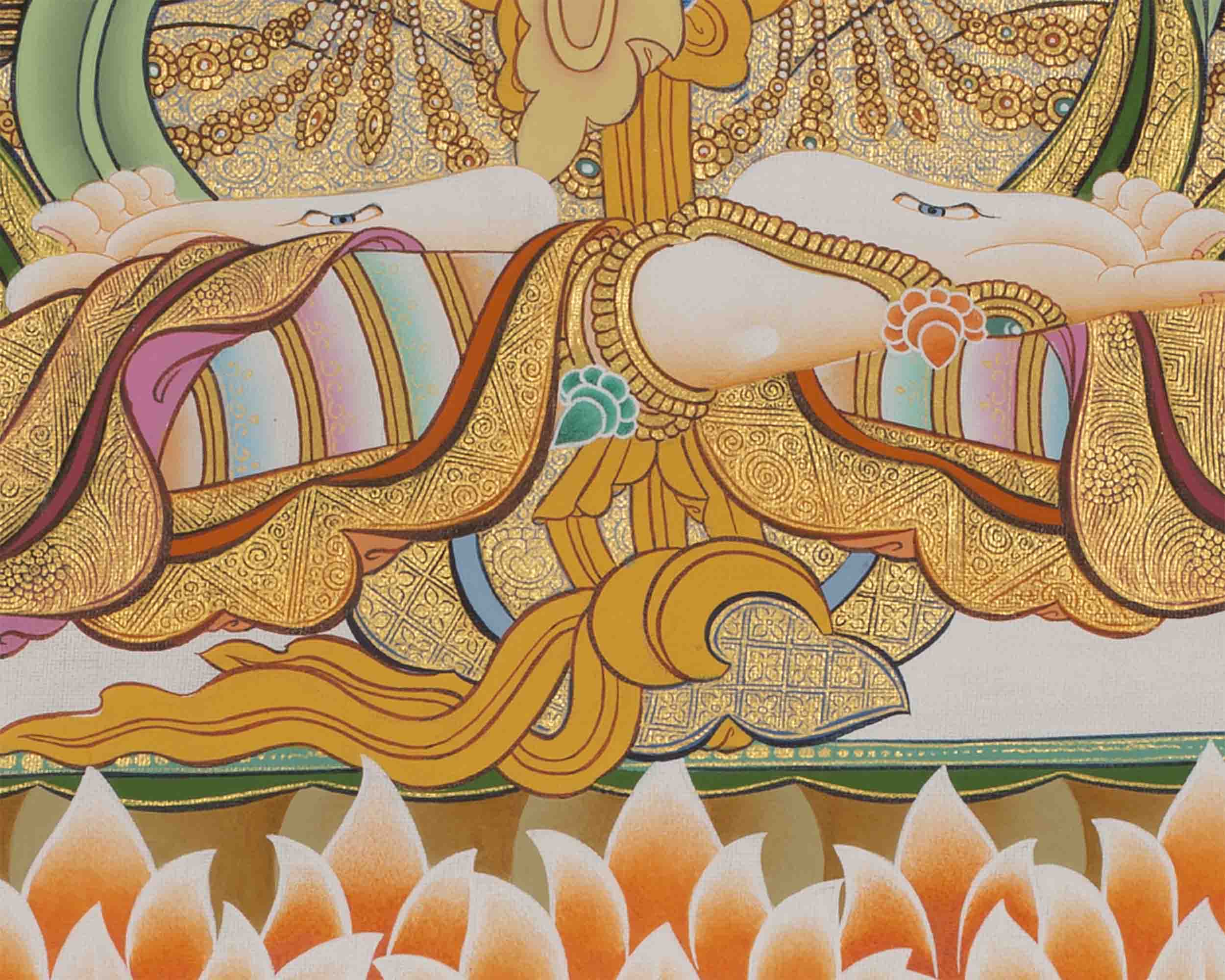 Handpainted White Tara | Tibetan Tara Print
