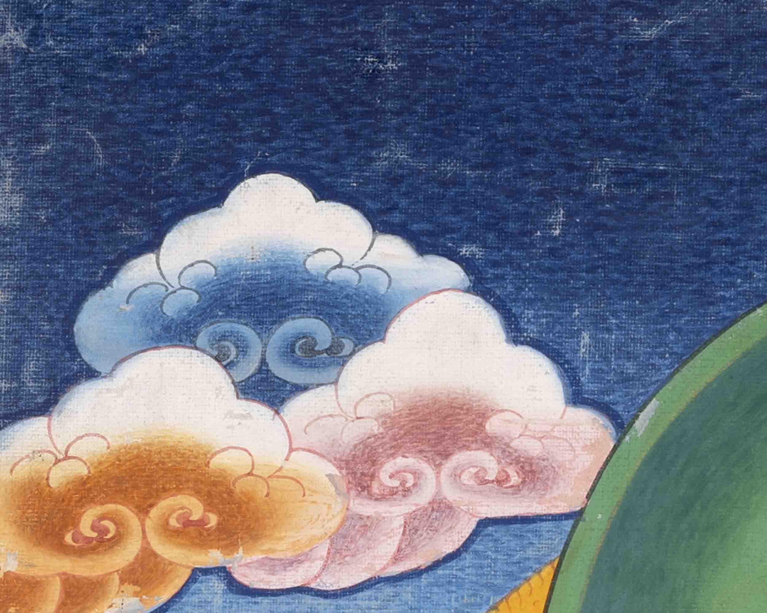 Vintage Shakyamuni Buddha | Traditional Buddhist Thangka | Wall Decors