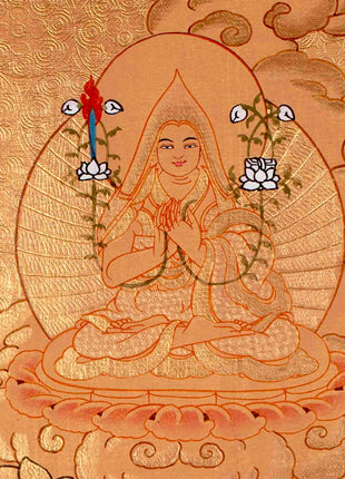 Tibetan White Tara Thangka | Wall Hanging Meditation and Yoga Art
