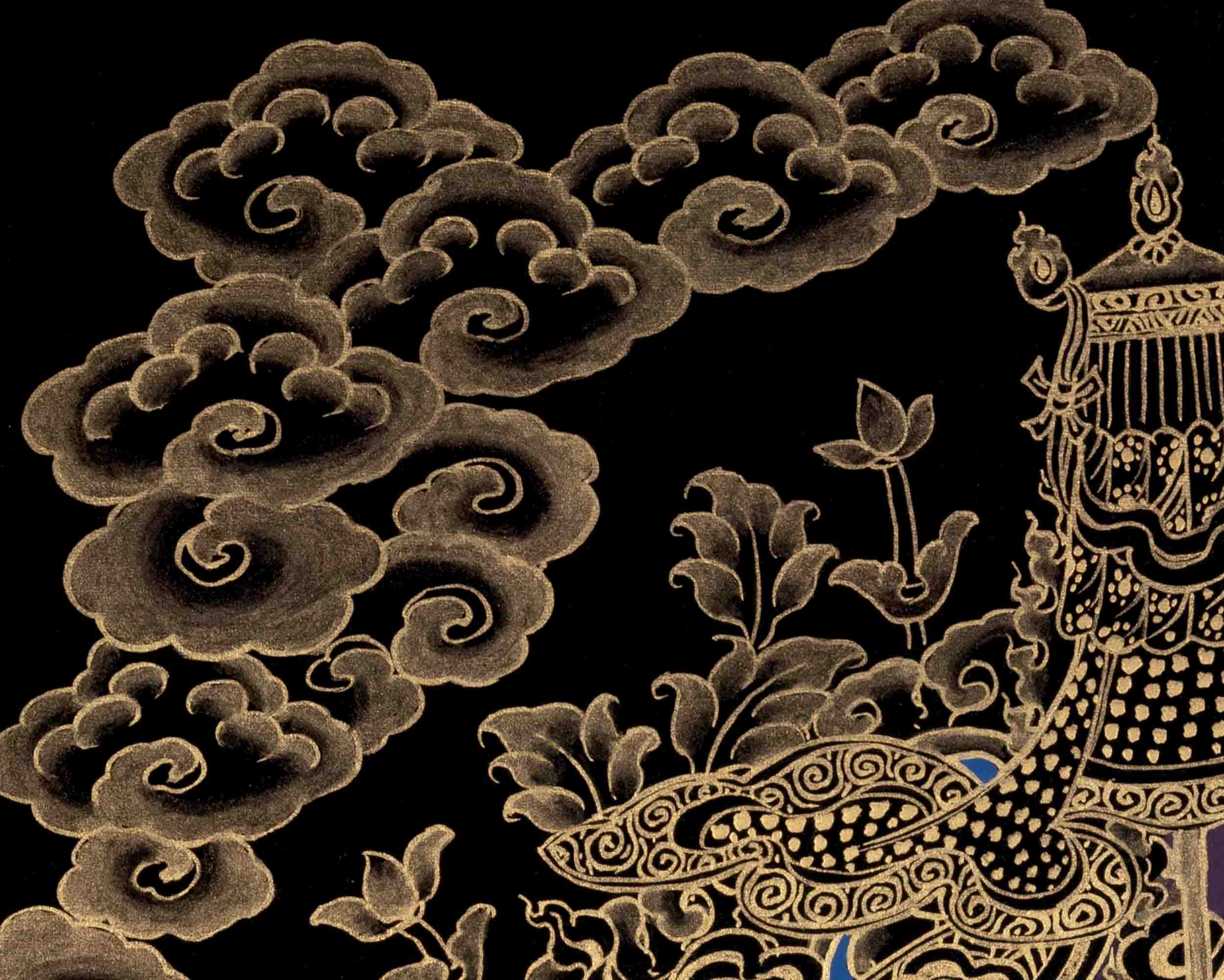 Namtose Thangka Painting | Original Hand Painting of Wealth Deity