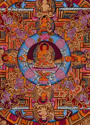 Fine Quality Buddha Mandala Thangka | Hand-painted Tibetan Thangka