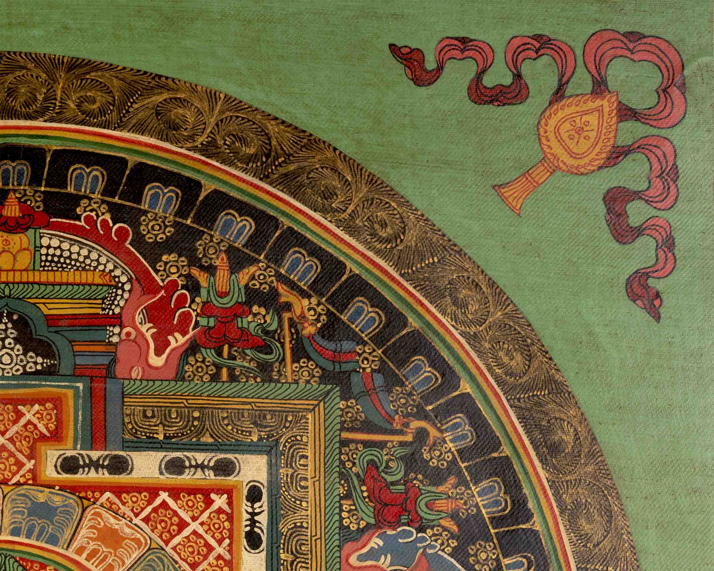 Oil Varnished Sankha Mandala Thangka | Zen Buddhism