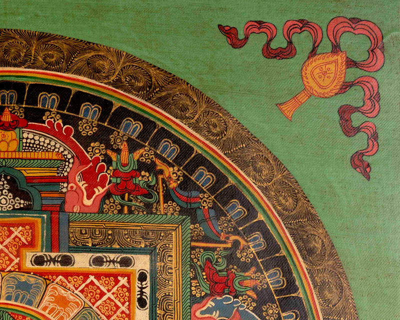 Oil Varnished Sankha Mandala Thangka | Zen Buddhism