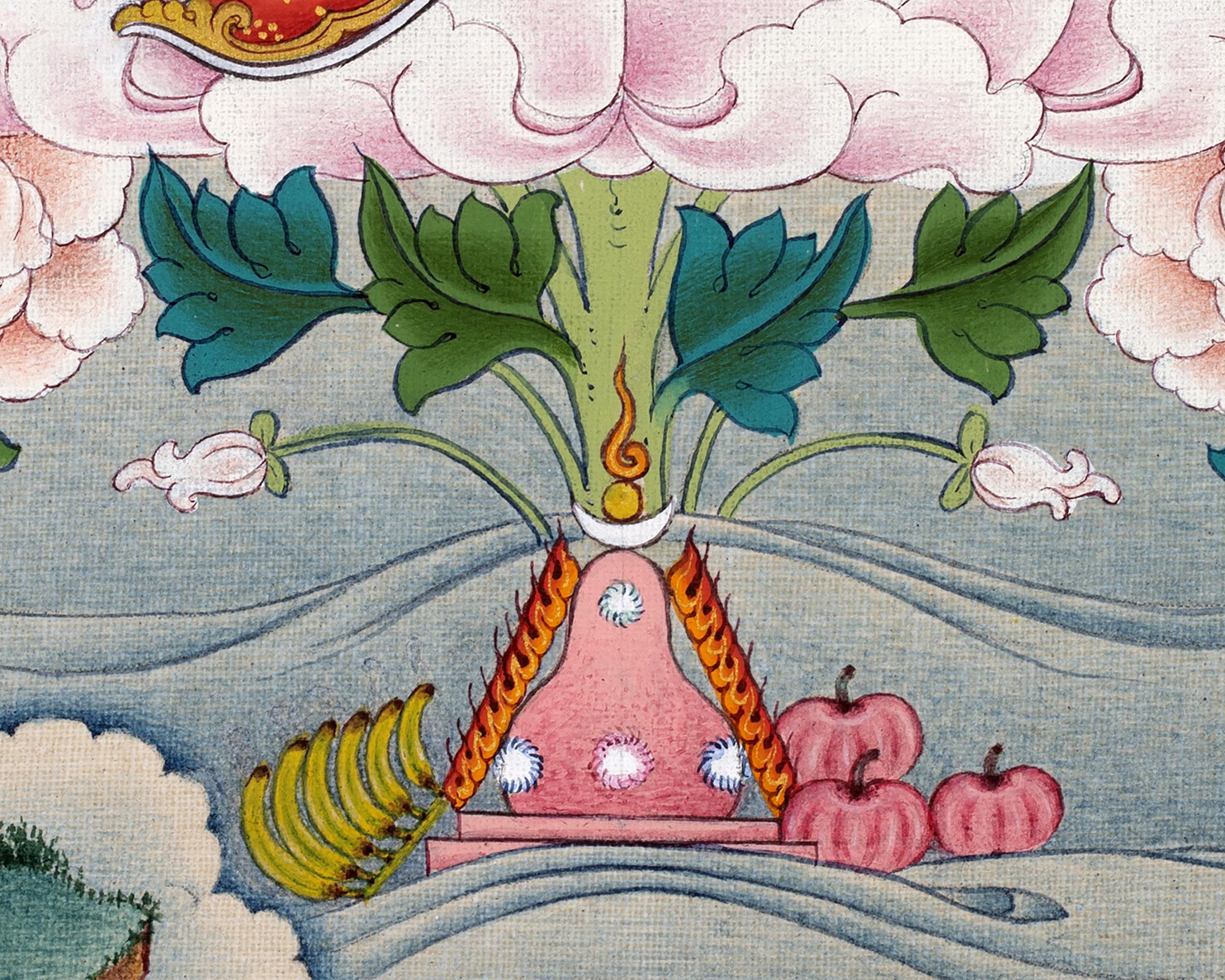 Guru Rinpoche Consort Thangka | Dakini Mandarava | Himalayan Painting