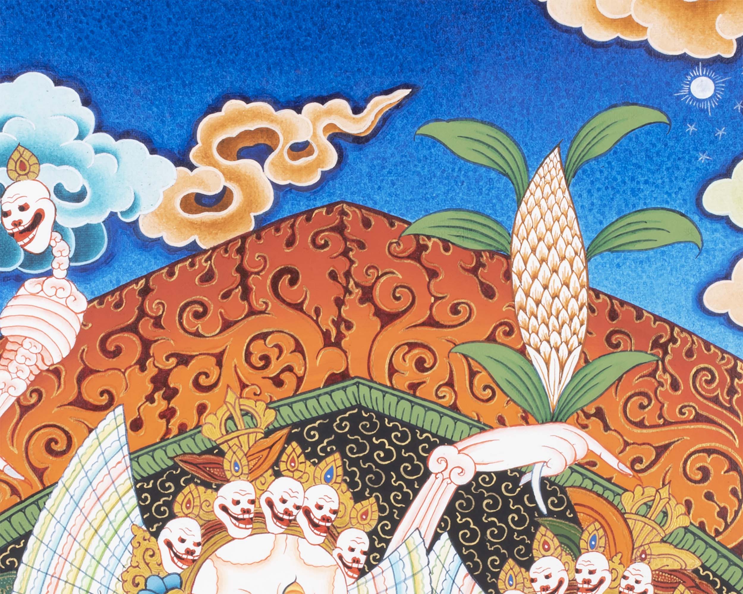 Mahakala Chitipati Print | Religious Handpainted Art