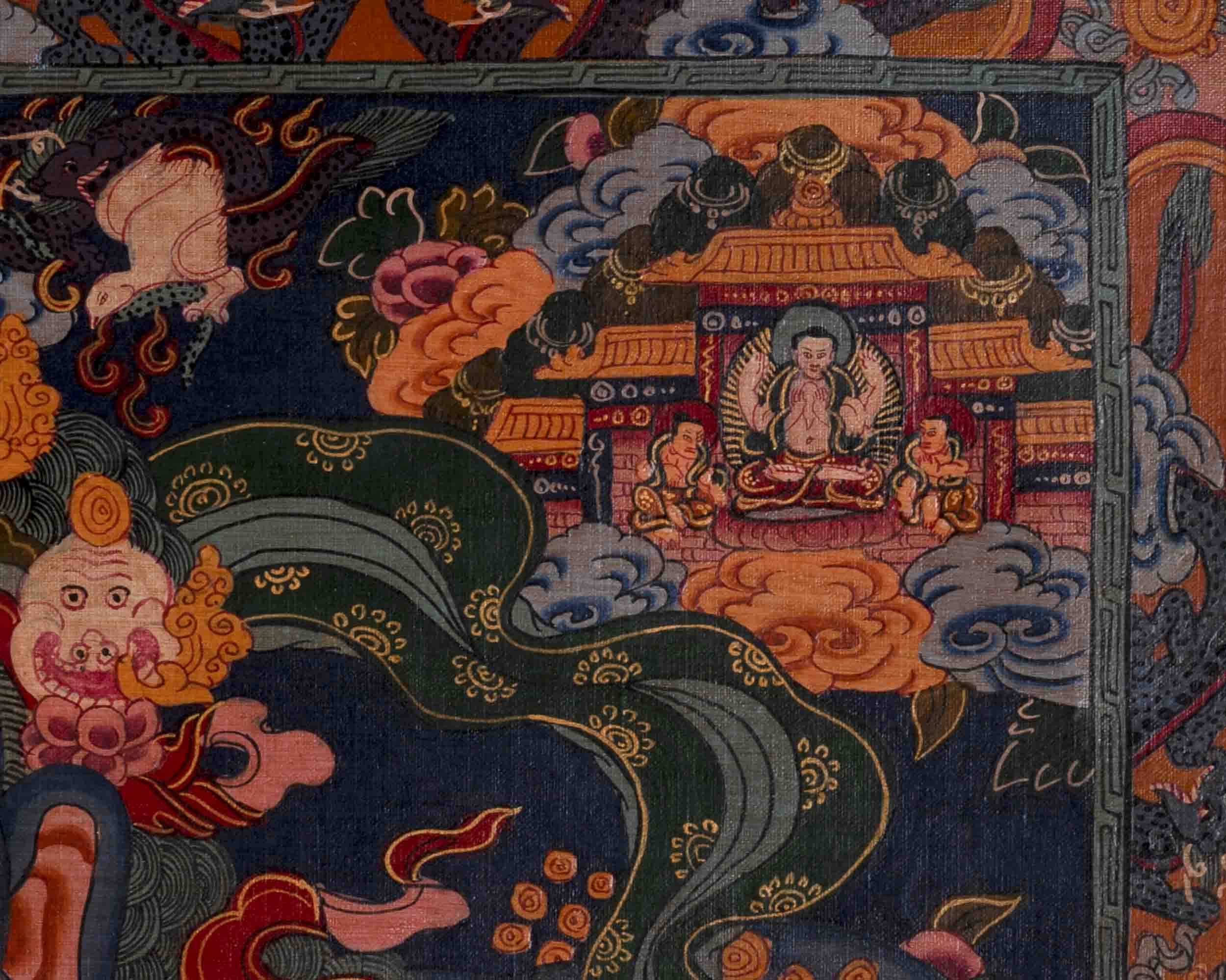 Wheel of Life Thangka | Traditional Tibetan Painting | Wall Decors