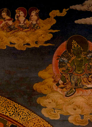 Vinatge Lokeshvara Chenresig Thangka | Traditional Artwork | Wall Decors