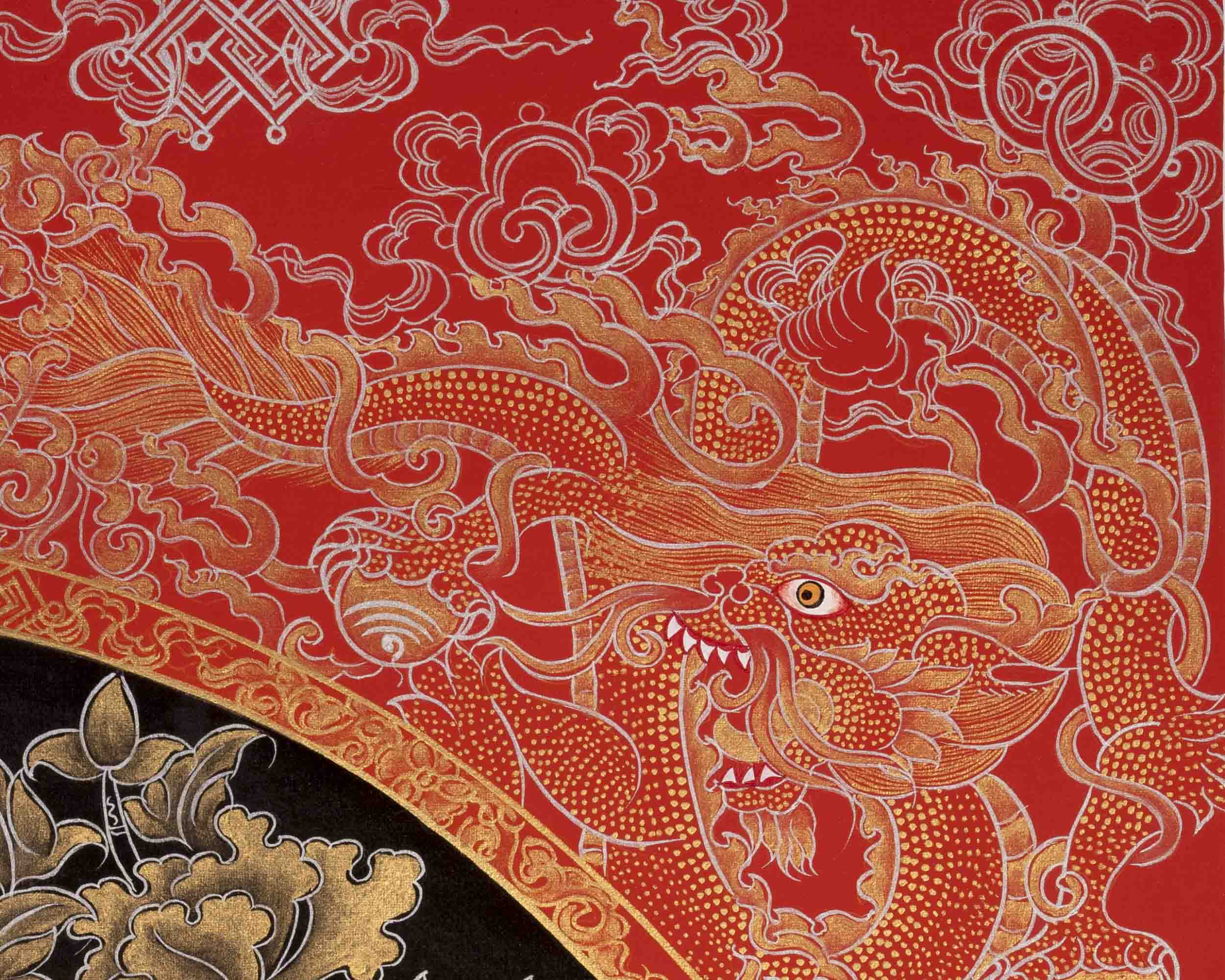 Bodhisattva Chengrezig Thangka | Original Handpainted Art | Traditional Painting