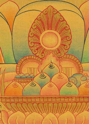 Full 24K Gold Manjushree Thangka | Bodhisattva Of Wisdom