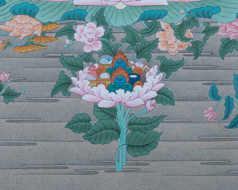 Tibetan Dakini Thangka For Saraswati Mantra Practice | Traditional Himalayan Thangka On Cotton Canvas