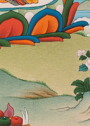 4 Armed Avalokiteshvara Thangka | High-Quality Tibetan Art