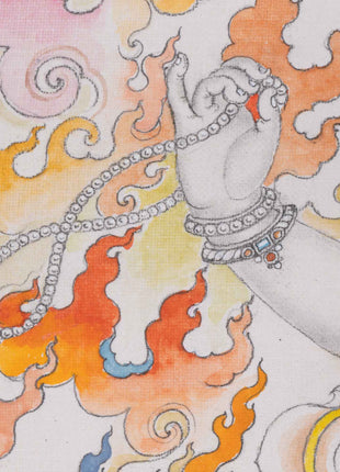 Jai Ganesh Aarti Print As Spiritual Room Decor  | Deity Of Remover Of The Obstacles