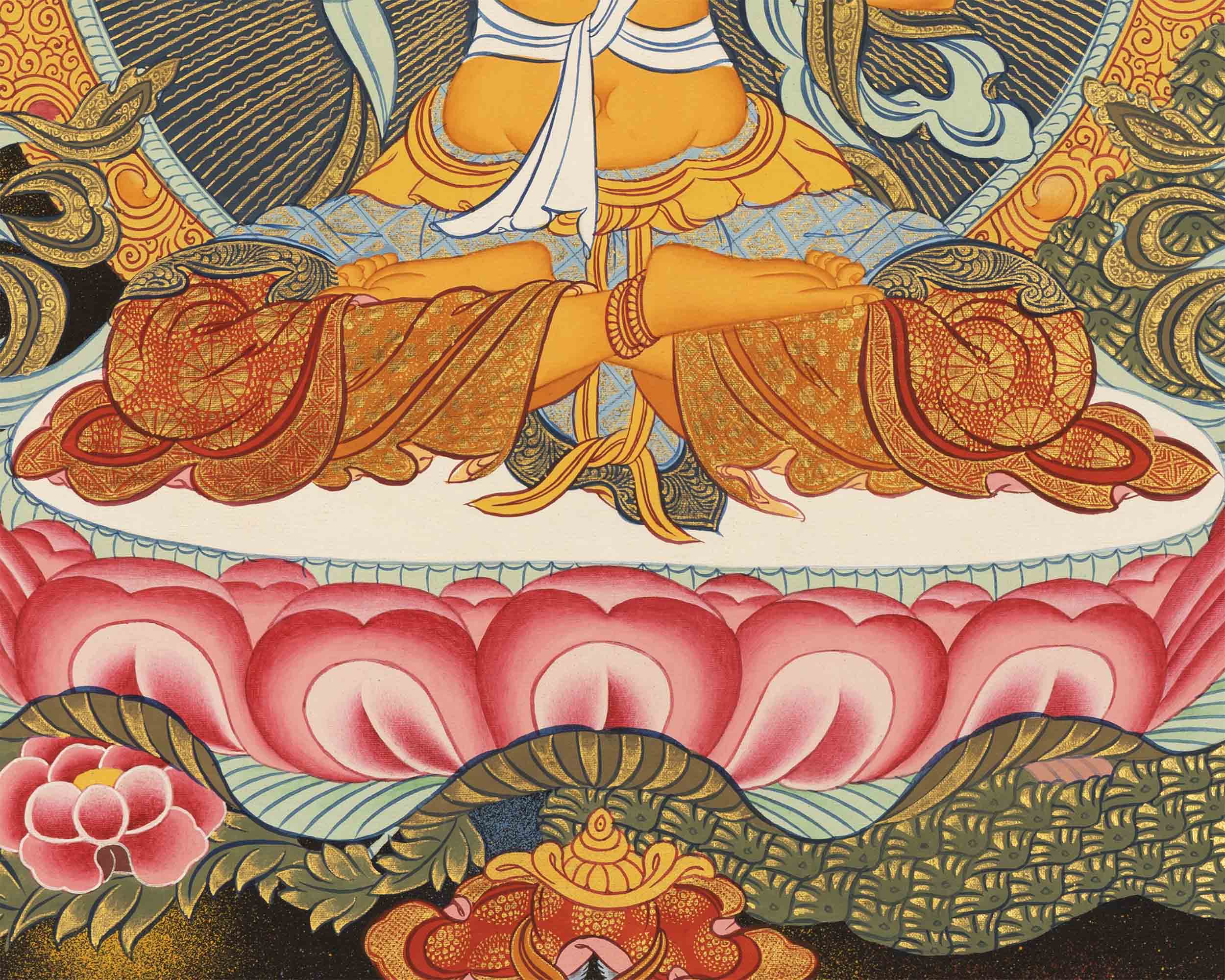 Unique Manjushree Thangka | Religious Wall Hanging Art
