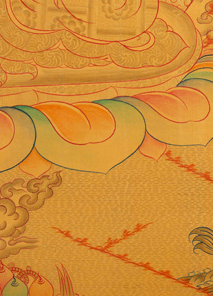 Gold Shakyamuni Buddha Thangka | Himalayan Art