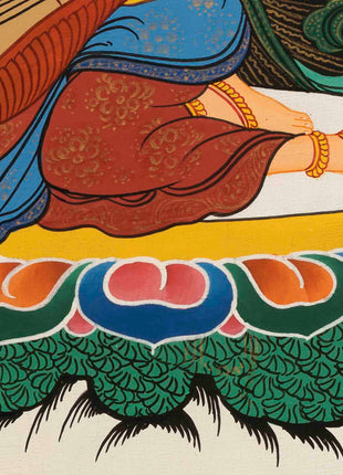 Saraswati Thangka | Lord Of Knowledge | Wall Hanging Art
