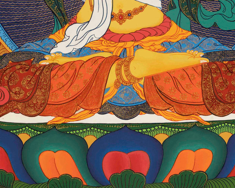 Manjushree Bodhisattva Thangka  | Tibetan Buddhist Wall Hanging