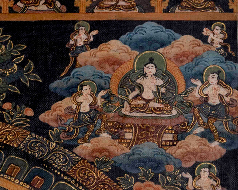 Green Tara Mandala Thangka | Traditional Tibetan Painting | Wall Decors