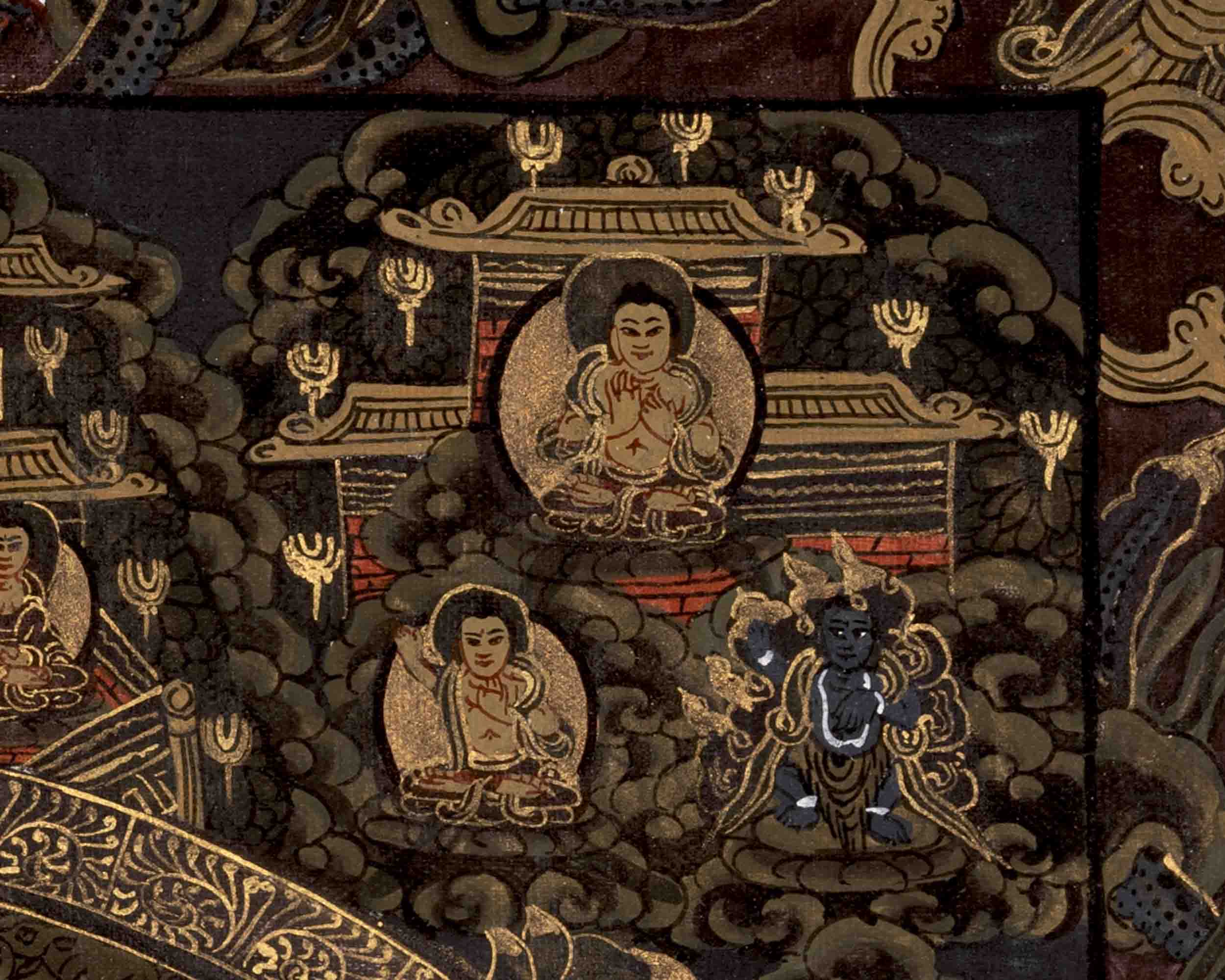 Traditional Manjushree Mandala Thangka | Tibetan Buddhist Handpainting
