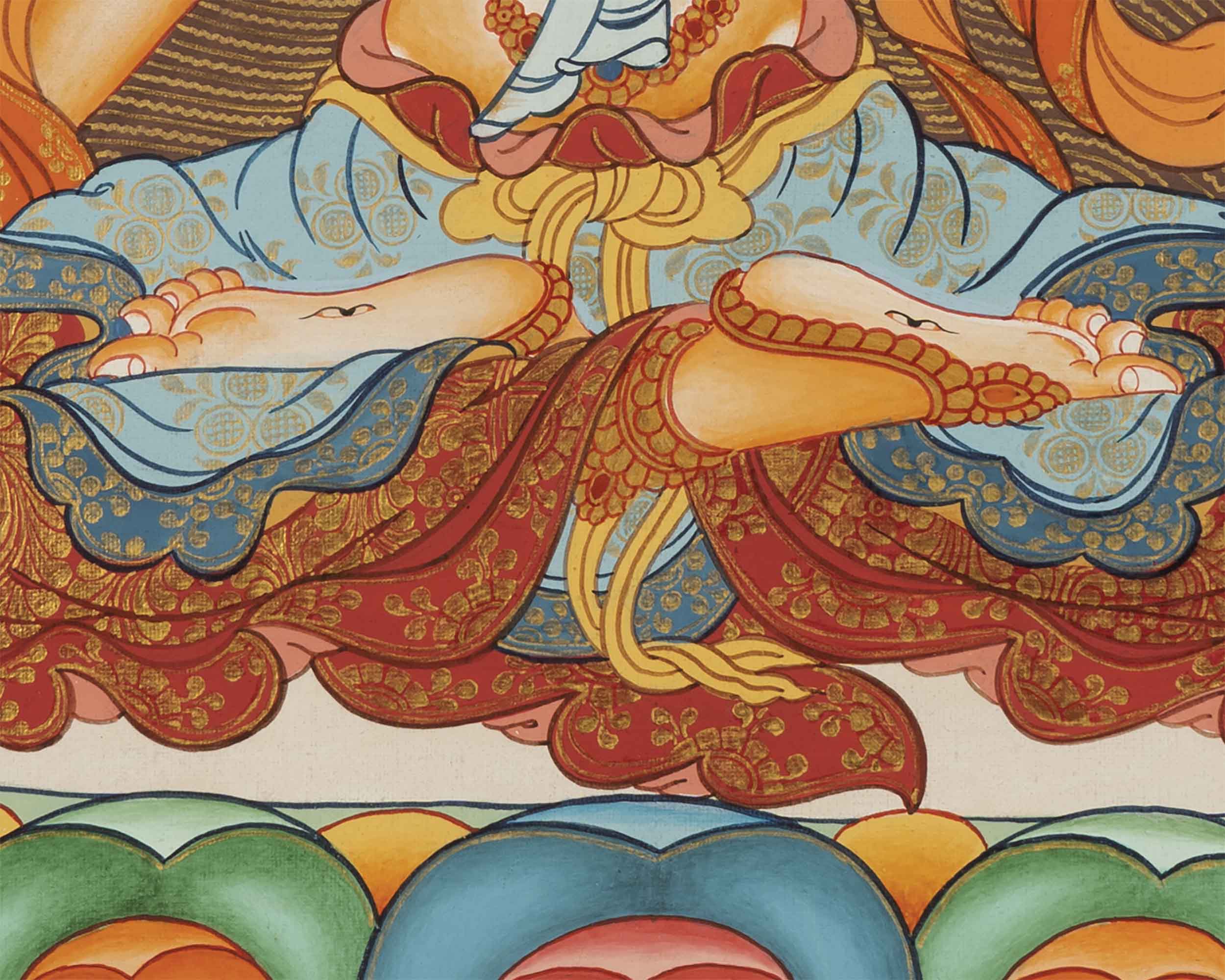 Quality White Tara Thangka | Traditional Buddhist Wall Hanging