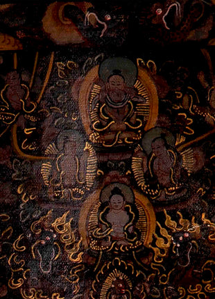 Oil Varnished Heruka Mandala | Wall Hanging Canvas Art