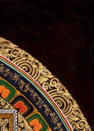 Meditative Mandala Thangka | Traditional Tibetan Art | Wall Decors