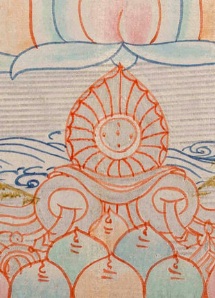 Silver Vajrasattva Thangka | Religious Wall Decoration