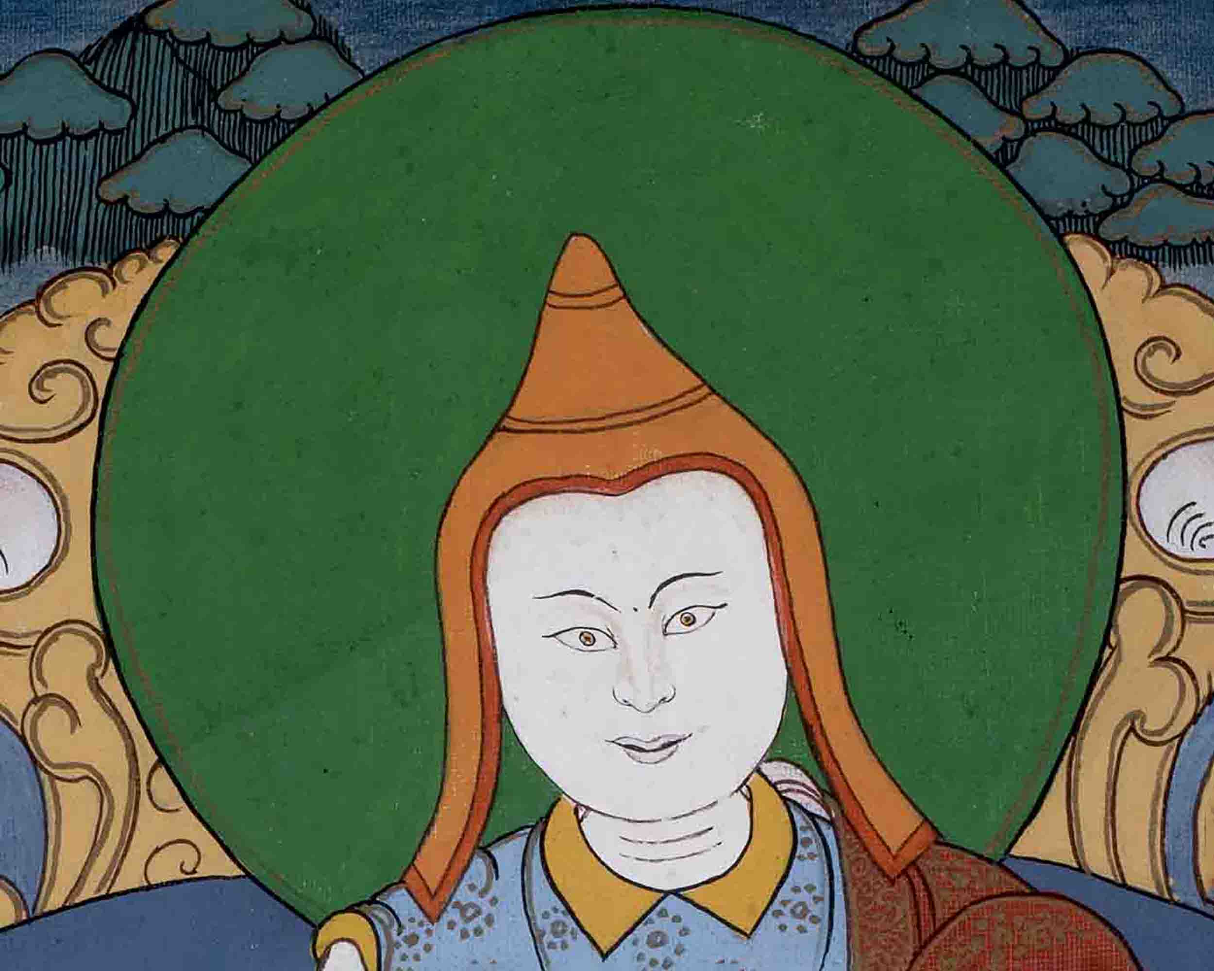 Vintage Guru Manjushrimitra Thangka | Thangka Painting | Buddhist Art