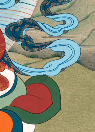 Dzambhala Tibetan Thangka | Traditionally Hand Painted Art