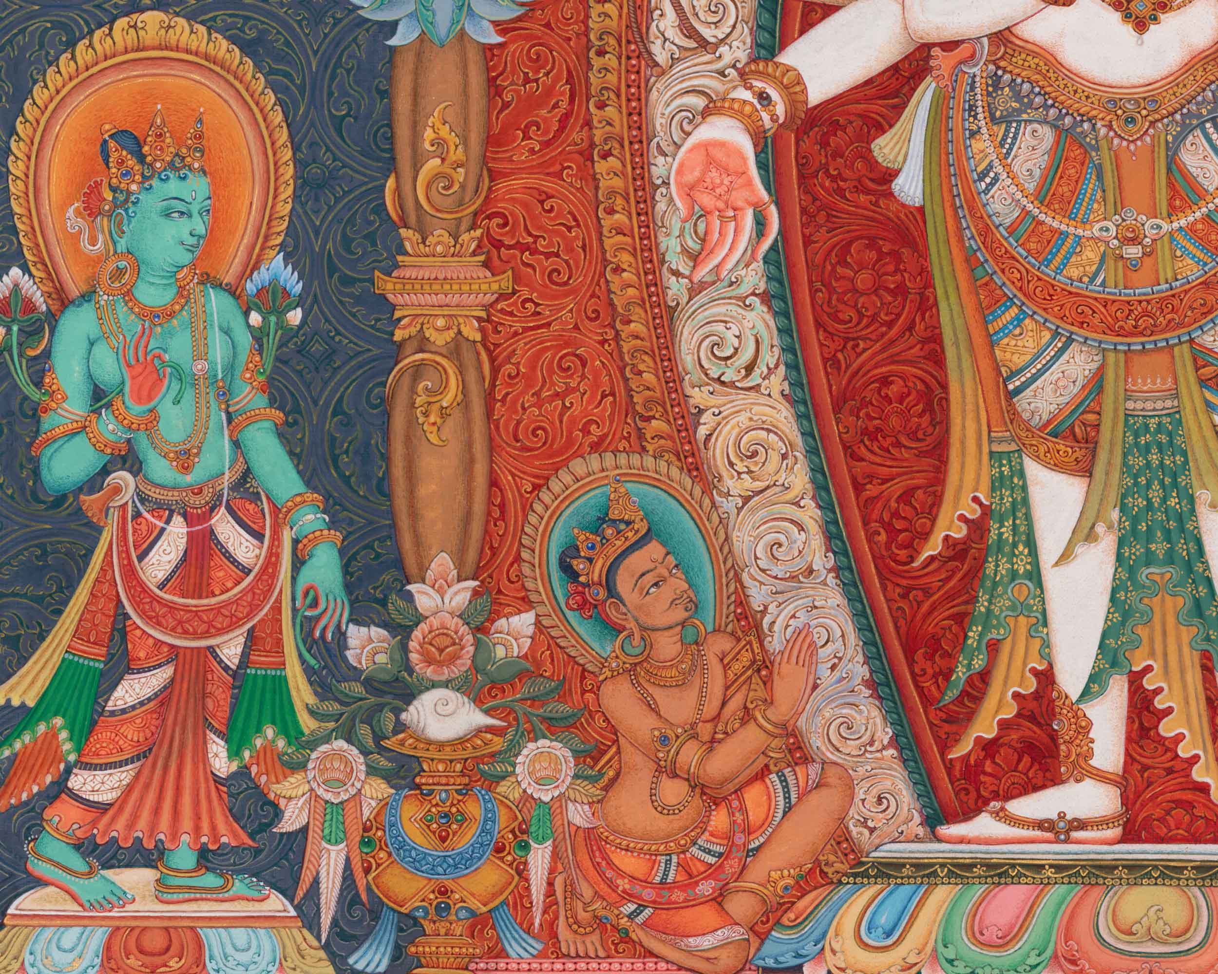 High-Quality Amoghapasa Lokeshvara Thangka Print | The One With The Unfailing Noose, Form Of Avalokiteshvara