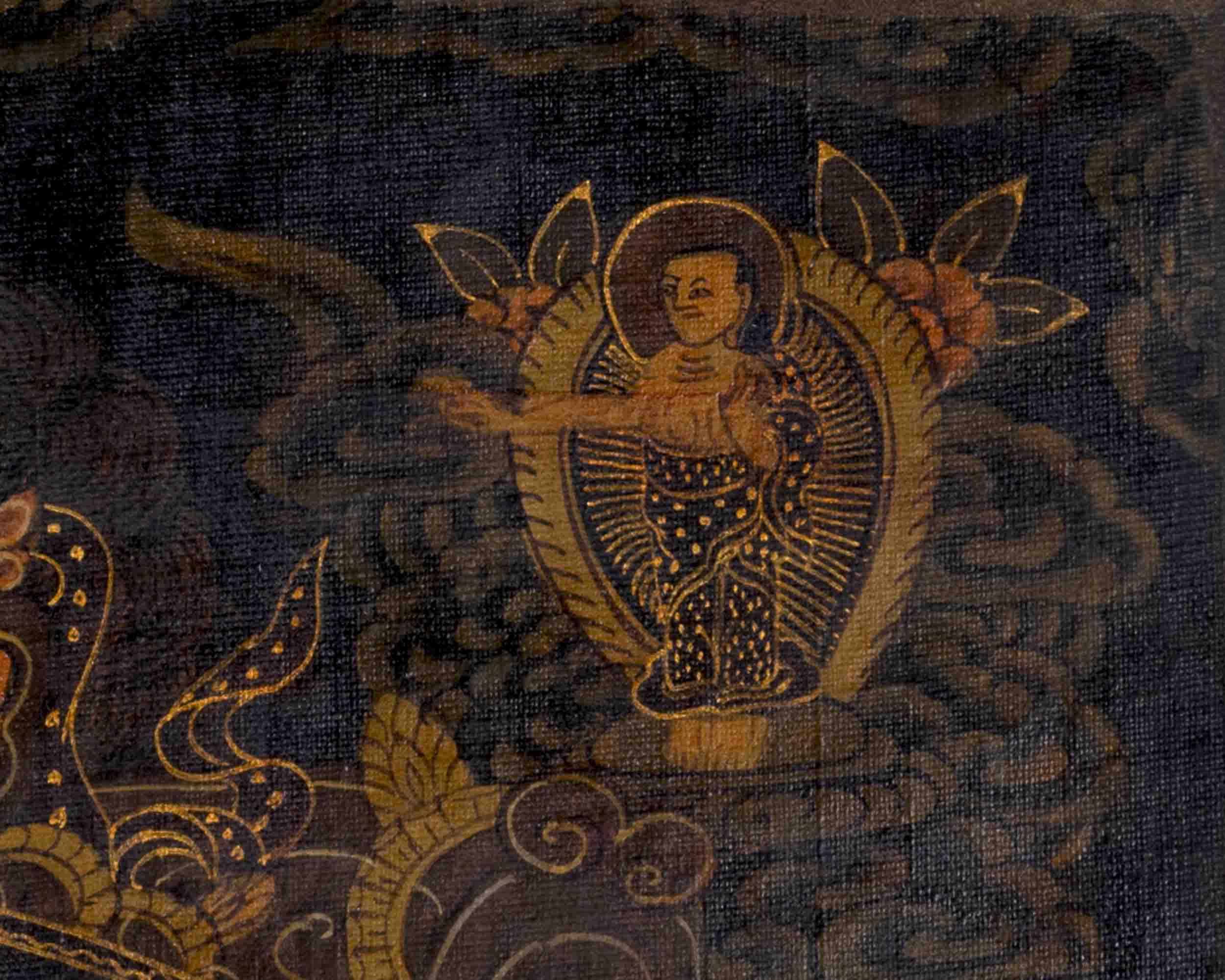 Oil Varnished Wheel Of Life | Traditional Buddhist Thangka | Wall Decors